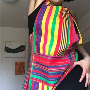 Multicolored Striped Vintage Apron